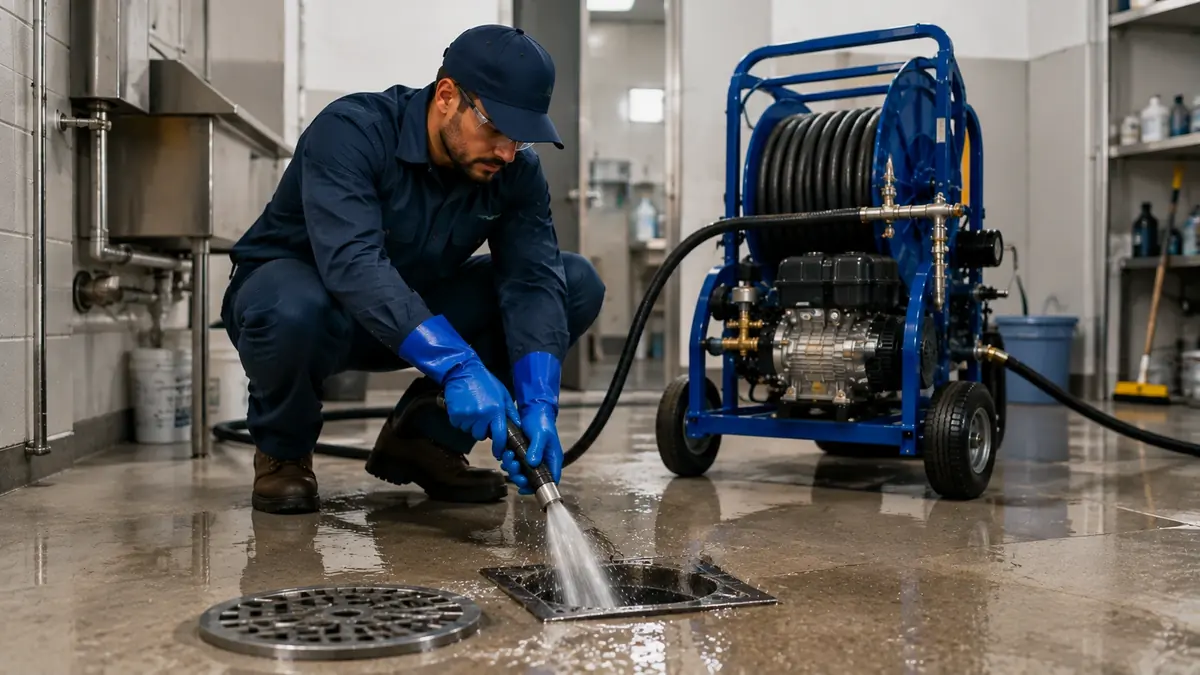 Floor Drain Hydro Jet Cleaning in Santa Barbara